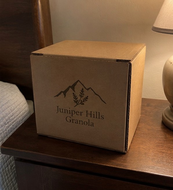 Corrugated boxes with logo — customer photo